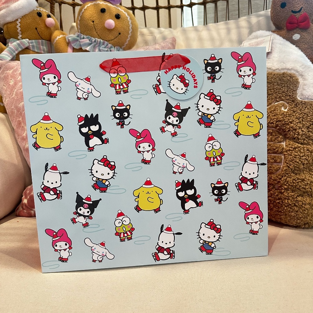 Hello Kitty Sanrio friends gift bag Christmas Holiday birthday large